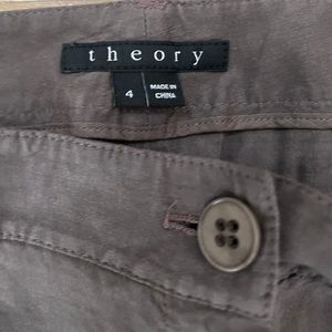 NWOT Theory Women Linen Pants Size 4 Small S